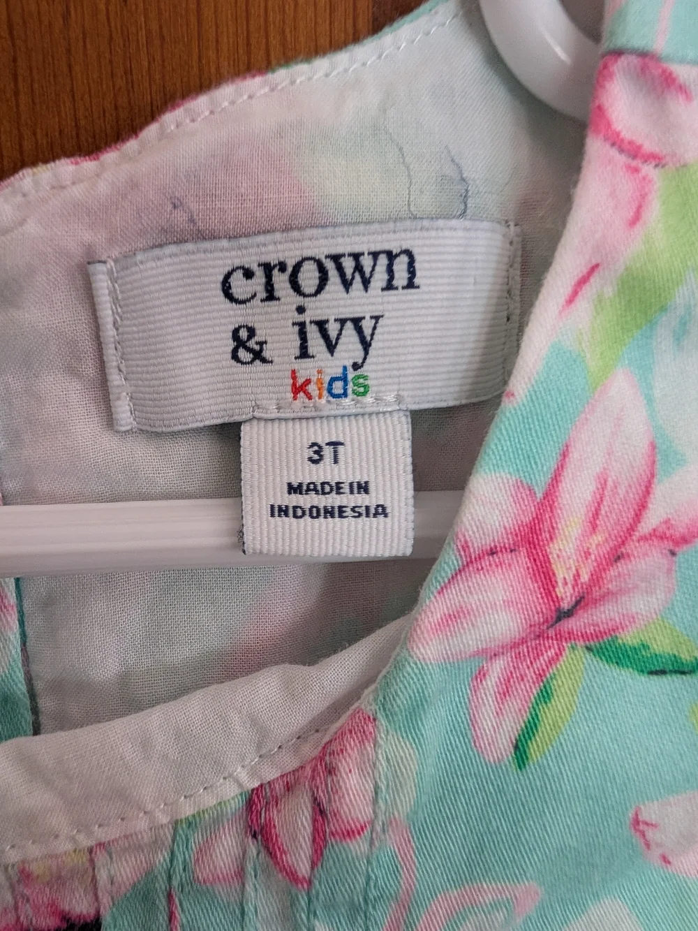 crown & ivy Mint Floral Flamingo Cotton Nightgown with Pink Accents